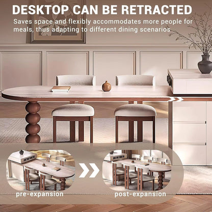 98” - 106” Exquisite Kitchen Island Includes Solid Wood Wind Round Bead Shaped Table Legs (No Chair)