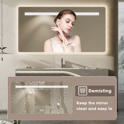 36"- 52" Bathroom Vanity Set with Sink and Intelligent Defogging Mirror