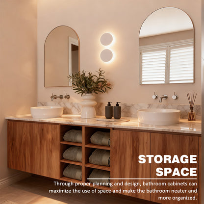 60“ - 78” Luxury Wooden Double Basin Bathroom vanity