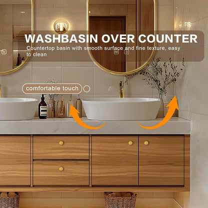 68” - 88” Retro Log Bathroom Vanities Include Above Counter Sink & Irregular Mirror