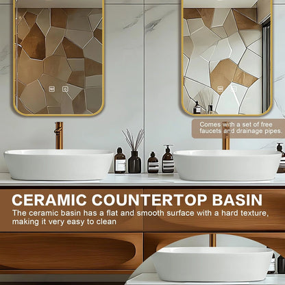 60” - 78” Modern Art Bathroom Vanity Includes Unique Surface Design & Hidden Handle