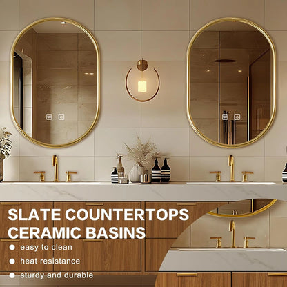 68” - 96” Symmetrical Floating Bathroom Vanity with Double Sinks