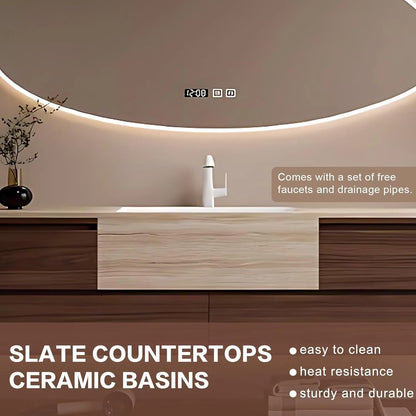 48” - 68” Light Luxury Bathroom Vanity Includes Wood Cabinet Combination Design