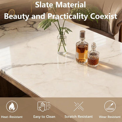 75” Modern Unique Kitchen Island with Storage & Extendable Dining Table