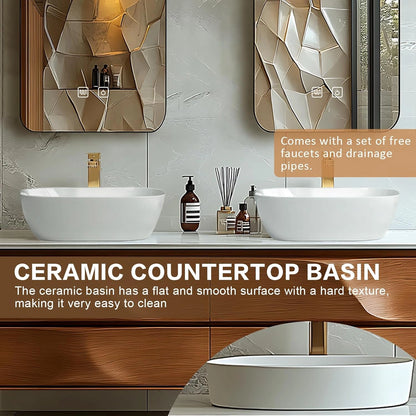 60” - 78” Modern Fashion Bathroom Vanity Includes Wave Texture Design & Thoughtful Details