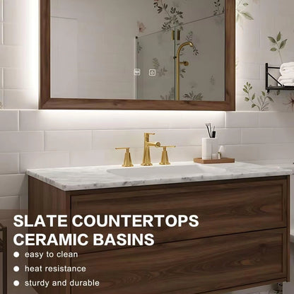 36” - 64” Modern American Bathroom Vanity with Smart Defogging Mirror