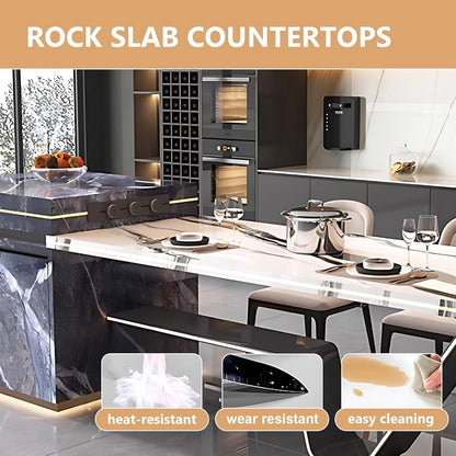 94” - 102” Practical Kitchen Island Includes Unique Base Design & Open Space (No Chair)