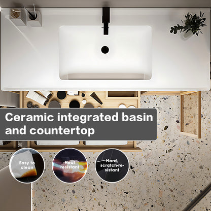 40"- 44"  Solid Wood Cabinet And Single Basin With LED Smart  Lighting