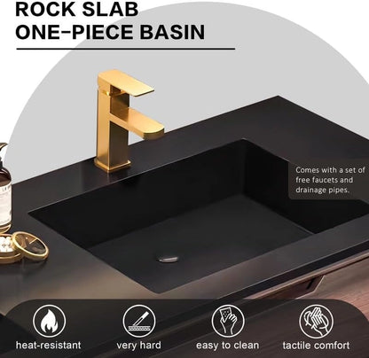 52” - 78” Modern Convent Bathroom Vanity with Hidden Drawer Handles