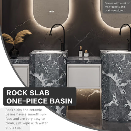 SALE(In-Stock Enjoy Fast Delivery)72" Bathroom Vanity With Oval Smart Mirror  and Double Sink