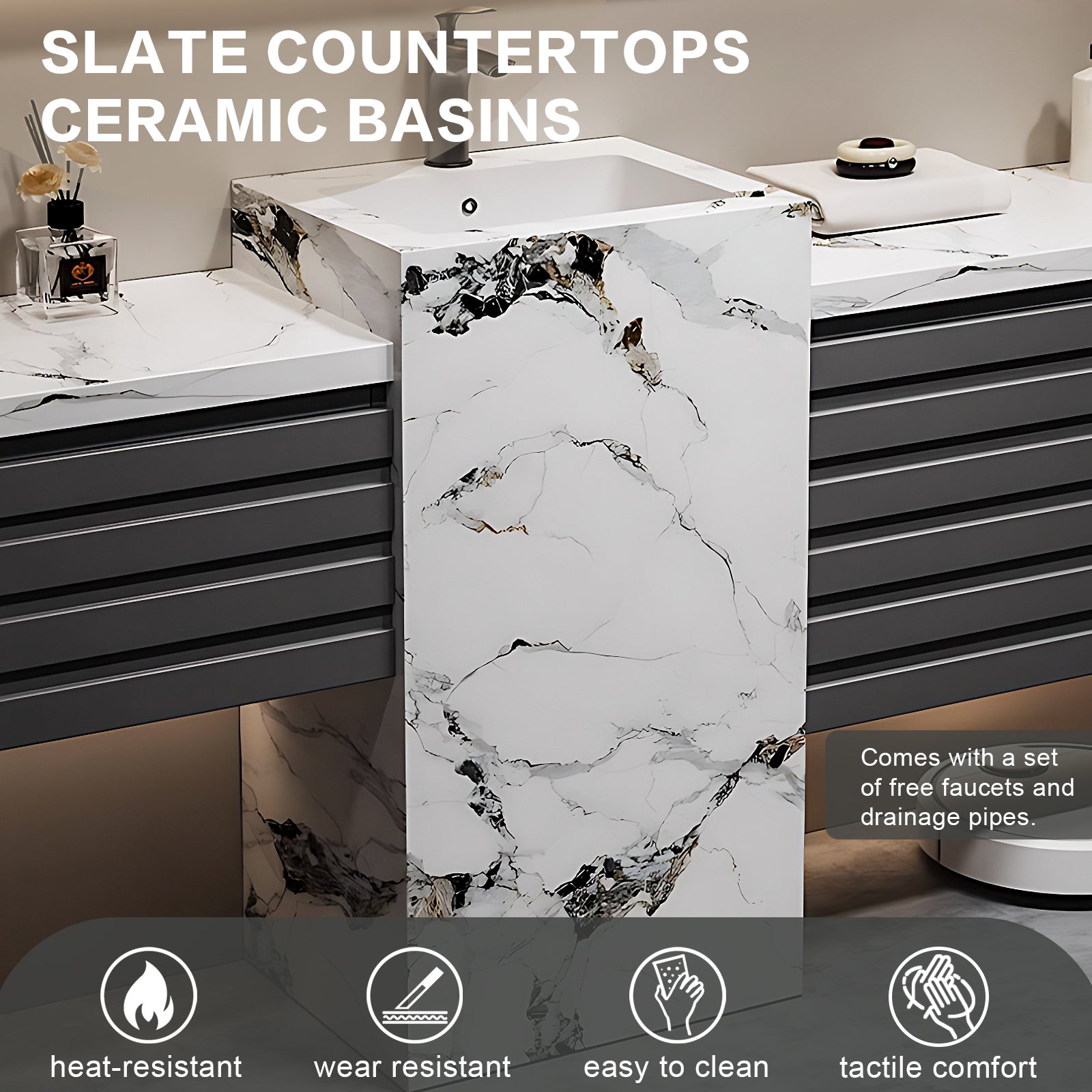 36“-80” Modern stylish bath vanity big smart mirror