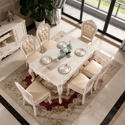 51‘-63‘’ ’European Style Dining Table with  Unique Carved Design(No Chairs)