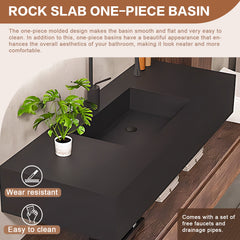 52"-72" Solid wood black basin bath vanity multi drawers big smart mirror