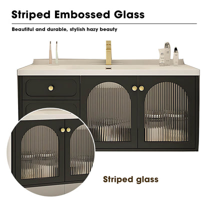 36"- 48" Modern Bathroom Vanity with Sink and Intelligent Defogging Mirror
