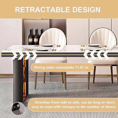 83” - 106” Luxury Simple Kitchen Island Includes Cross Hollow Table Legs (No Chair)