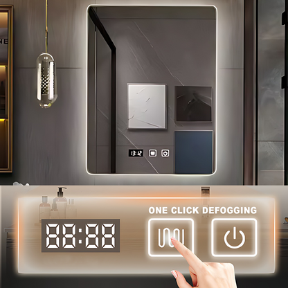 44"- 78" Wall Mounted Single Sink Bathroom Vanity And Smart  Mirror And Cabinet