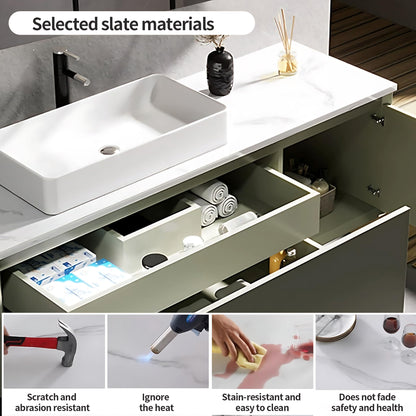 36"- 64" Solid Wood Single Bathroom Vanity Set with Mirror and Basin