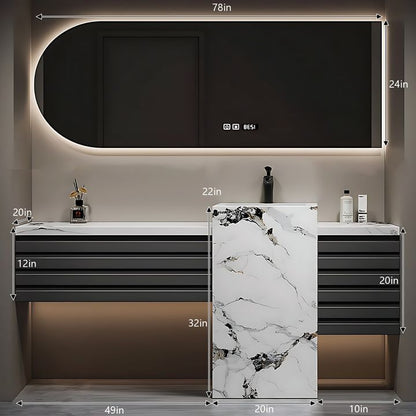 36“-80” Modern stylish bath vanity big smart mirror