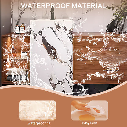 48"- 72"  Freestanding Bathroom Vanity Set with Single Sink  And LED Smart Oval Mirror