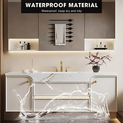 48"- 72" White Floating Bathroom Vanity with Smart Mirror Cabinet and Single Basin