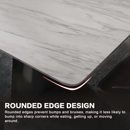 55” - 71” Marble Dining Table with Distinctive Natural Veining (No Chair)
