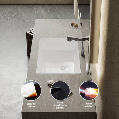 36"- 52" Bathroom Vanity Set with Sink and Intelligent Defogging Mirror