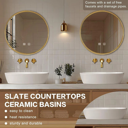 60” - 96” Exquisite Bathroom Vanity Includes Modern Premium Style