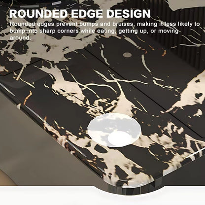 55” - 71” Spacious Dining Table with Unique Multicolored Texture (No Chair)