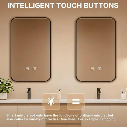 60” - 84” Modern Smart Bathroom Vanity with Wood and White Cabinet