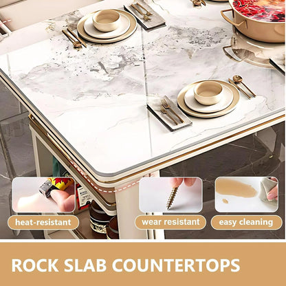 80.70” Beautiful Spacious Kitchen Island with Extendable Dining Table (No Chair)