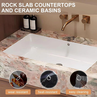 40” - 72” Unique Bathroom Vanity with Pink Patterned Stone Slab