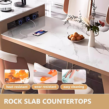 79” Brown Modern Kitchen Island Includes Open Shelf & Integrated Sink (No Chair)