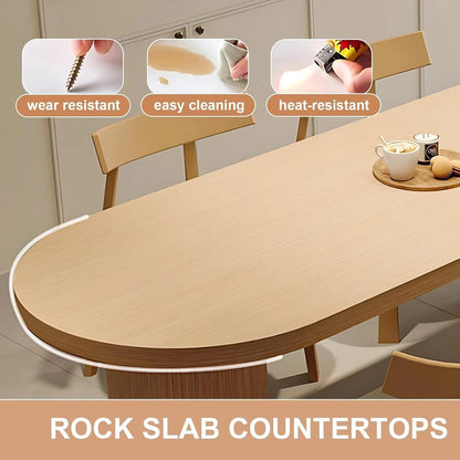 74” - 82” Log Simple Kitchen Island with Pull-Out Cabinets Includes Movable Guide Socket (No Chair)