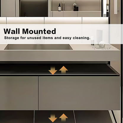 36"- 64" Single Sink Wall Mounted Bathroom Vanity Set with Smart LED Mirror
