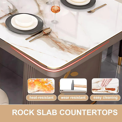 91” - 98” Luxury Flexible Kitchen Island Includes Unique Texture Design & Bottom Pulley (No Chair)