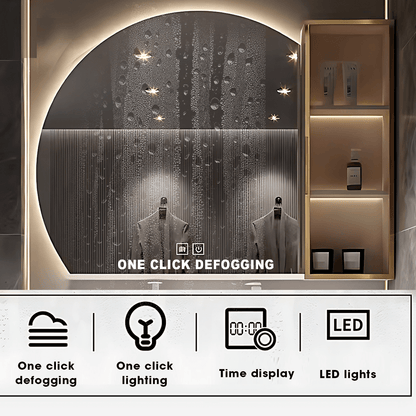 36"- 60"  Open Storage Modern White  Bathroom Vanity with Single Sink and Led Light Mirror