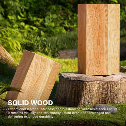 64” - 96” Simple Log Bathroom Vanity with Floor-Standing Log Wood Grain Cabinet