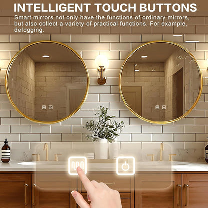 68” - 92” Exquisite Bathroom Vanity Includes Solid Wood Cabinet & Round Mirror