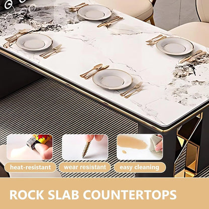 83” - 106” Luxury Simple Kitchen Island Includes Cross Hollow Table Legs (No Chair)