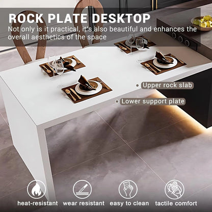 87” - 102” Simple Modern Kitchen Island with Atmosphere Lights & Storage (No Chair)