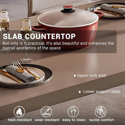 85” - 101” Unique Exquisite Kitchen Island with Scalable Desktop & Flexible Socket (No Chair)