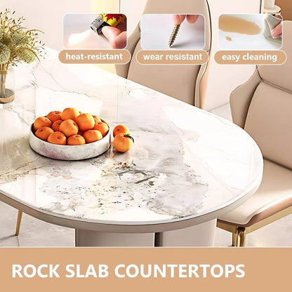 84” - 92” Practical Beige Kitchen Island Includes Wheels & Folding Table (No Chair)