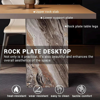 85” -101” Elegant Modern Kitchen Island Includes Color Blocked Pattern with Storage (No Chair)