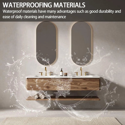 60” - 78” Double Sink Bathroom Vanity with Smart Anti Fog Mirror