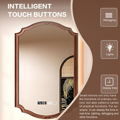 40"-64" Bath vanity solid wood waterproof with cabinet drawer smart mirror and intergrated basin