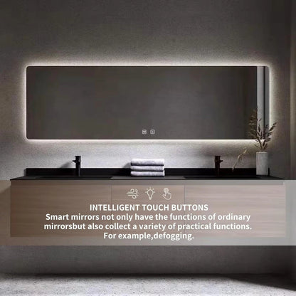 60” - 78” Minimalist Luxury Bathroom Vanity with Rock Slab Ceramic Basin
