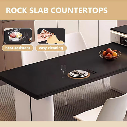 67" - 83" Minimalist Kitchen Island Includes Black and White Simple Design (No Chair)