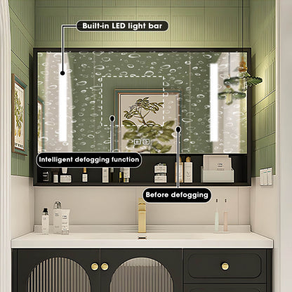 36"- 48" Modern Bathroom Vanity with Sink and Intelligent Defogging Mirror