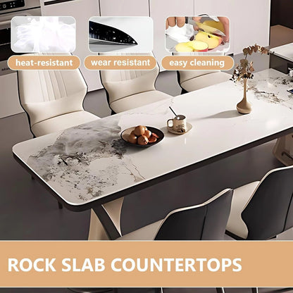 73” - 86” Unique Practical Kitchen Island with Extendable Dining Table Includes Open Shelf (No Chair)