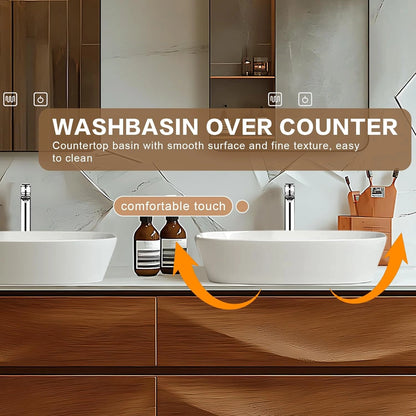 60” - 78” Modern Art Bathroom Vanity with Wave Texture Design